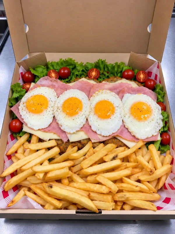 milanesa a caballo completa  xl