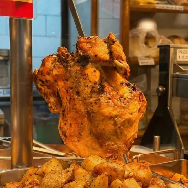 Pollo rostizado C/Papas
