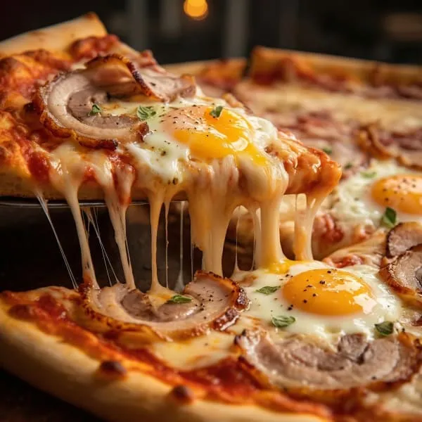 Pizza Porchetta y Huevo
