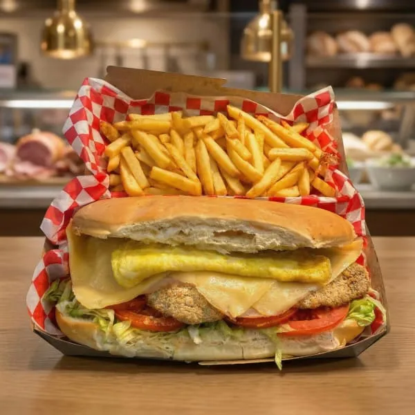 Sandwich De Suprema Completa C/Papas